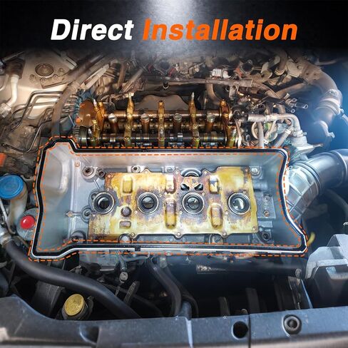FUSCH Valve Cover Gasket Set - Engine Gasket Kit Compatible with Honda Accord Civic CR-V Element & Acura CSX RDX RSX TSX, Reliable Seal, Prevents Oil Leaks, Replace VS50614R in Kuwait