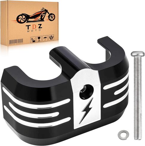 Black Ignition Coil Cover with Lightning Logo for Harley Softail, Touring, Breakout, Street Bob, Fat Boy, Road Glide, Road King, Electra Glide, Street Glide 2017-2025 M8 Engine Models in Kuwait