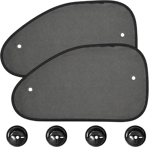 Car Window Shades, 2026 New Upgrade Car Shades for Side Windows25 X15(2 Pack), Side Window Sun Protection for Daily Commuting and Long Road Trips with Four Suction Cups, Can Blocks 99.98% UVR in Saudi Arabia