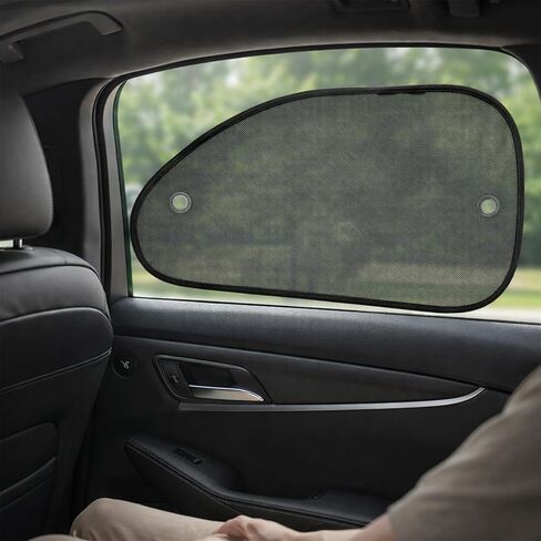 Car Window Shades, 2026 New Upgrade Car Shades for Side Windows25 X15(2 Pack), Side Window Sun Protection for Daily Commuting and Long Road Trips with Four Suction Cups, Can Blocks 99.98% UVR in Saudi Arabia