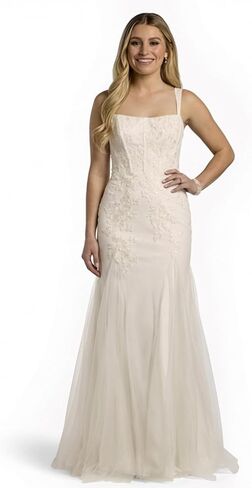 David's Bridal Tulle Lace Applique Corset Mermaid Wedding Dress in Saudi Arabia