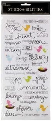 Handwritten Pregnancy Foil Stickers in Saudi Arabia