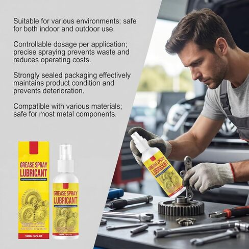 Anti-Rust Lubricant & Rust Remover Spray – 2026 Advanced Formula for Metal Components, Efficient Grease & Corrosion Protection, 180ML/6FL.OZ in Saudi Arabia