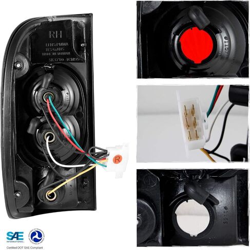 AKKON - For 2001-2004 Toyota Tacoma Pickup Truck JDM Black Tail Brake Lights Set Left + Right Pair in Kuwait