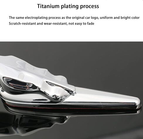 3D Silver Fit Jaguar Emblem Logo Front Vehicle Hood Ornament Cover Chrome Badge Car for Jaguar XF XJ XE XK XKR XFL XJS E Accessories (Silver-zhantie) in Saudi Arabia