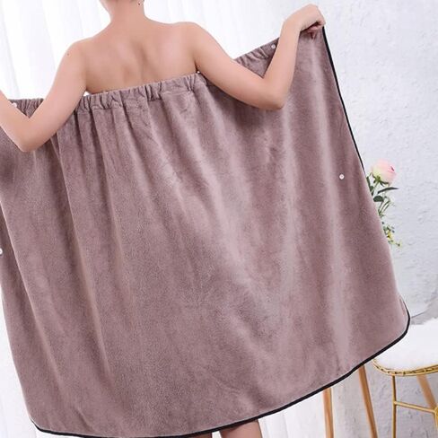 Ladies' Casual Wearable Bath Towel, Buckle Elastic Chest Wrapped Bathrobe, Suitable for Swimming Pools and Gyms, 80 * 135cm in Saudi Arabia