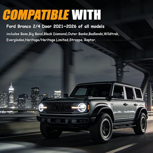 Dual A-Pillar Light Mount Off-Road Ditch Lights Mounting Brackets Compatible with Ford Bronco Accessories 2/4 Door 2021-2026 Left&Right in Saudi Arabia