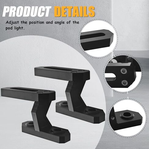 Dual A-Pillar Light Mount Off-Road Ditch Lights Mounting Brackets Compatible with Ford Bronco Accessories 2/4 Door 2021-2026 Left&Right in Saudi Arabia