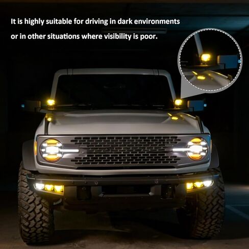 Dual A-Pillar Light Mount Off-Road Ditch Lights Mounting Brackets Compatible with Ford Bronco Accessories 2/4 Door 2021-2026 Left&Right in Saudi Arabia