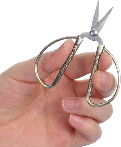 3.3 Inch Small Sewing Embroidery Scissors, Stainless Steel Scissors Little Sharp Craft Shears Brassy Vintage Crochet Embroidery Shears for Cross Stitch Cutting, Sewing Crafting, Needlework, DIY Tools in Kuwait
