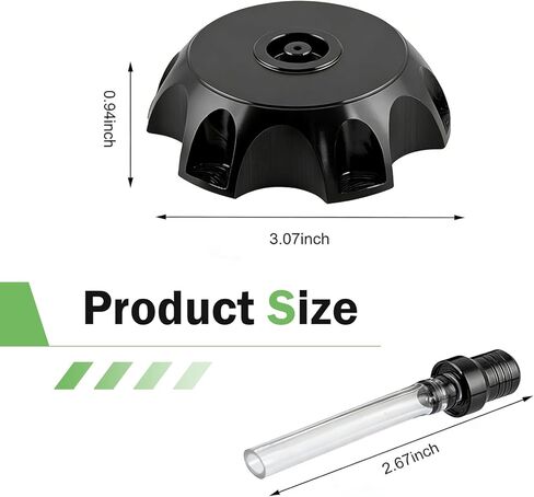 Dirt Bike Fuel Tank Cap, 50-250 CC Leak-proof Anti-rust Fuel Cap with Vent Breathable Hose, Hexagonal CNC Alloy Cover, Replacement for Most Dirt Bikes Pit Bikes Motorcycles (Black) in Saudi Arabia
