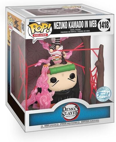 Epic Collectibles Pop Anime: Demonslayer - Nezuko Kamado in Web (يتوهج في الظلام) شخصية فينيل حصرية فاخرة مقاس 6 بوصات متضمنة مع واقي صندوق متوافق مع Funko in Kuwait
