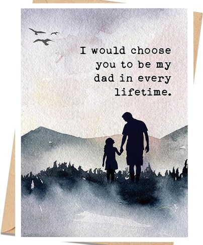 Father’s Day Card for Dad from Daughter or Son, Emotional Fathers Day Card, Happy Fathers Day Gift in Kuwait