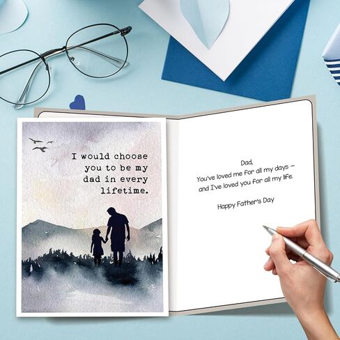 Father’s Day Card for Dad from Daughter or Son, Emotional Fathers Day Card, Happy Fathers Day Gift in Kuwait