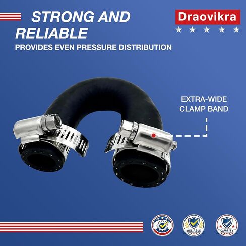 U Shape Heater Bypass Hose for LS and LT Engines, 551699 Rubber Coolant Hose with 2 Clamps, 5/8 and 3/4 Inch Engine Hose Kit in Saudi Arabia