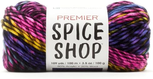 Premier Yarns Spice Shop, Super Bulky Yarn for Crocheting and Knitting, Made of 80% Acrylic and 20% Wool, Soft Yarn, Curry, 3.5 oz, 109 Yards in Kuwait