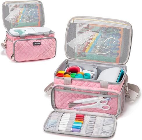 AMOIGEE Carrying Case for Heat Press Machine, Mug Press Machine, Storage Organizer with Pockets for Tools and Accessories, Craft Storage Solution, Workspace Organization in Saudi Arabia