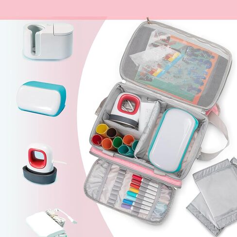 AMOIGEE Carrying Case for Heat Press Machine, Mug Press Machine, Storage Organizer with Pockets for Tools and Accessories, Craft Storage Solution, Workspace Organization in Saudi Arabia