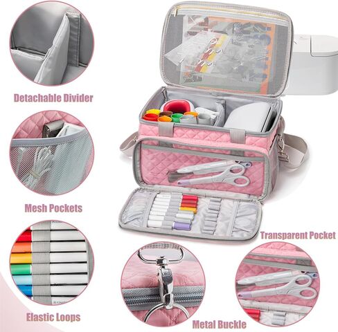 AMOIGEE Carrying Case for Heat Press Machine, Mug Press Machine, Storage Organizer with Pockets for Tools and Accessories, Craft Storage Solution, Workspace Organization in Saudi Arabia