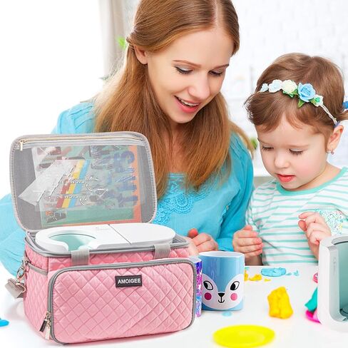AMOIGEE Carrying Case for Heat Press Machine, Mug Press Machine, Storage Organizer with Pockets for Tools and Accessories, Craft Storage Solution, Workspace Organization in Saudi Arabia