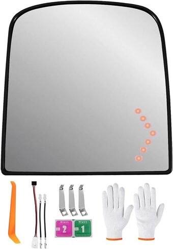 Driver Side Mirror Glass Fit for Chevrolet Silverado 1500 2500 3500 HD Suburban GMC Sierra Yukon 1500 2500 XL 2007-2018 Replace 15933017 Left Upper Towing Mirror Glass With Heated&LED Arrow Signal in Kuwait
