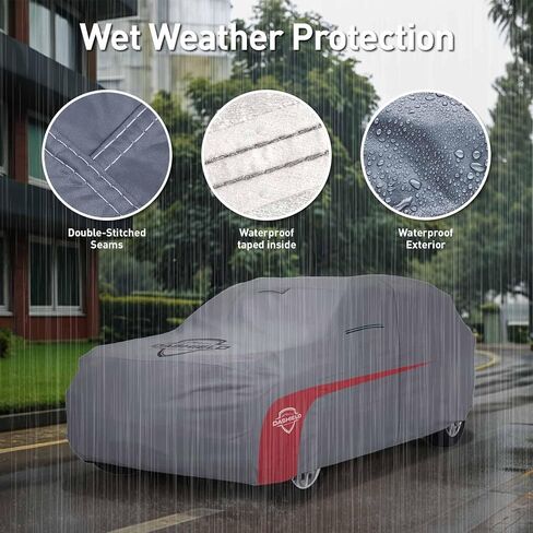 Ultimum Lite Car Cover for Jeep Commando 1967-1973 Jeepster 2-Door Convertible Pickup, with Zipper Breathable All Weather Protection Scratch, Dust, Sun, Snow, Rain Protection Indoor Outdoor in Kuwait