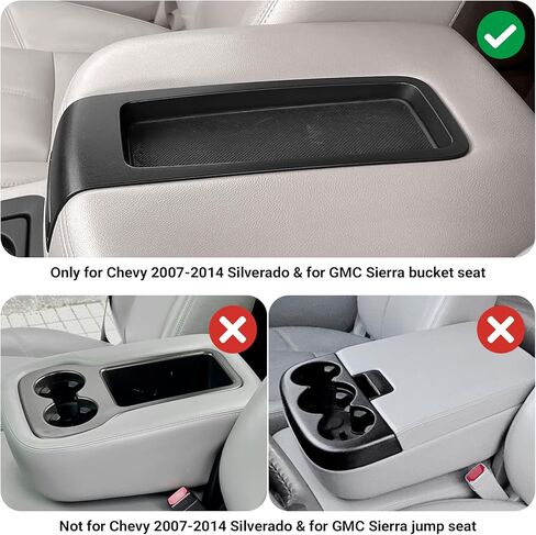Hellet Center Console Tray Liner for Chevy 2007-2014 Silverado Tahoe Avalanche Suburban & for GMC Sierra Yukon Accessories Silicone Material Center Console Organizer Armrest Protective Pad in Saudi Arabia