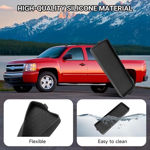 Hellet Center Console Tray Liner for Chevy 2007-2014 Silverado Tahoe Avalanche Suburban & for GMC Sierra Yukon Accessories Silicone Material Center Console Organizer Armrest Protective Pad in Saudi Arabia