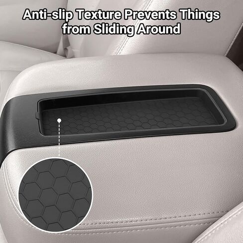 Hellet Center Console Tray Liner for Chevy 2007-2014 Silverado Tahoe Avalanche Suburban & for GMC Sierra Yukon Accessories Silicone Material Center Console Organizer Armrest Protective Pad in Saudi Arabia