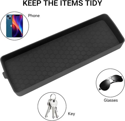 Hellet Center Console Tray Liner for Chevy 2007-2014 Silverado Tahoe Avalanche Suburban & for GMC Sierra Yukon Accessories Silicone Material Center Console Organizer Armrest Protective Pad in Saudi Arabia