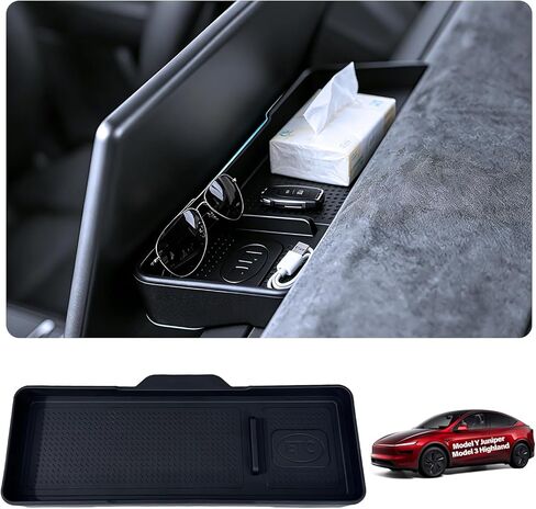 for Tesla Behind Screen Storage Box Model Y Juniper Model 3 Highland Accessories 2025-2026 Center Console Sunglass Tissue Holder Hidden Dashboard Organizer Key Card Air Vent Tray in Saudi Arabia
