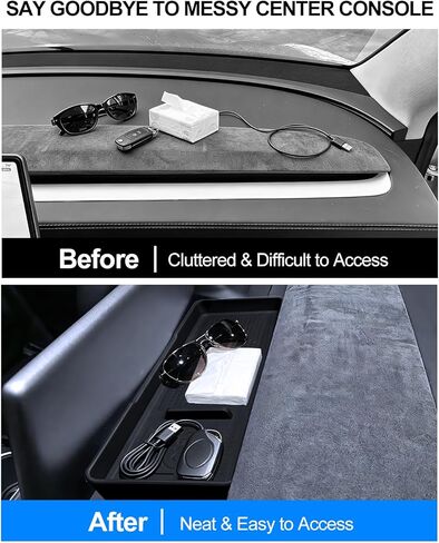 for Tesla Behind Screen Storage Box Model Y Juniper Model 3 Highland Accessories 2025-2026 Center Console Sunglass Tissue Holder Hidden Dashboard Organizer Key Card Air Vent Tray in Saudi Arabia