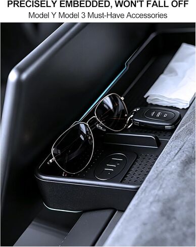 for Tesla Behind Screen Storage Box Model Y Juniper Model 3 Highland Accessories 2025-2026 Center Console Sunglass Tissue Holder Hidden Dashboard Organizer Key Card Air Vent Tray in Saudi Arabia