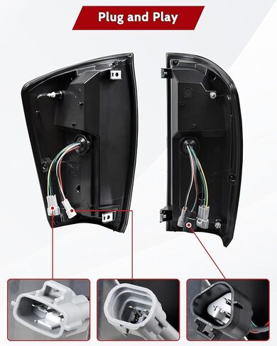 LED Tail Lights for 2016-2023 Toyota Tacoma Accessories, New Upgrade Full LED Smoked Lens Brake Reverse Parking Lights for Toyota Tacoma 16-23(2PC, Passenger & Driver Side) in Kuwait