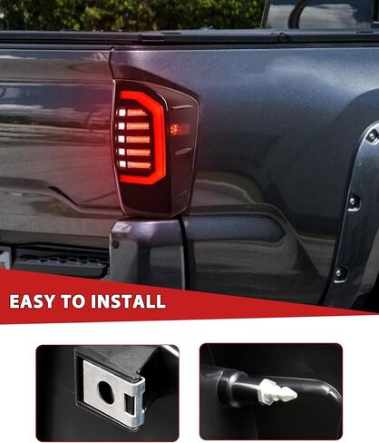 LED Tail Lights for 2016-2023 Toyota Tacoma Accessories, New Upgrade Full LED Smoked Lens Brake Reverse Parking Lights for Toyota Tacoma 16-23(2PC, Passenger & Driver Side) in Kuwait