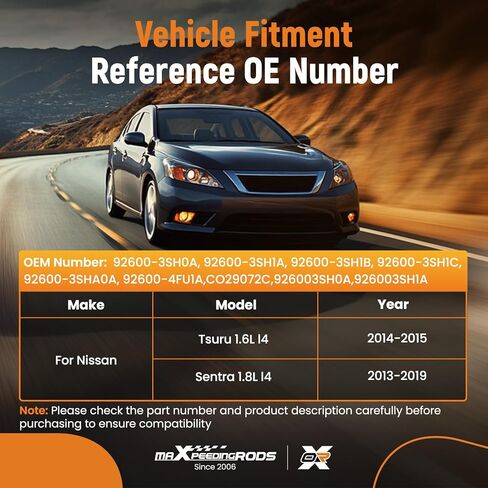 ضواغط مكيف الهواء maxpeedingrods مع قوابض لنيسان تسورو 2014-2015 سينترا 2013-2019 يستبدل 92600-3SH0A in Kuwait