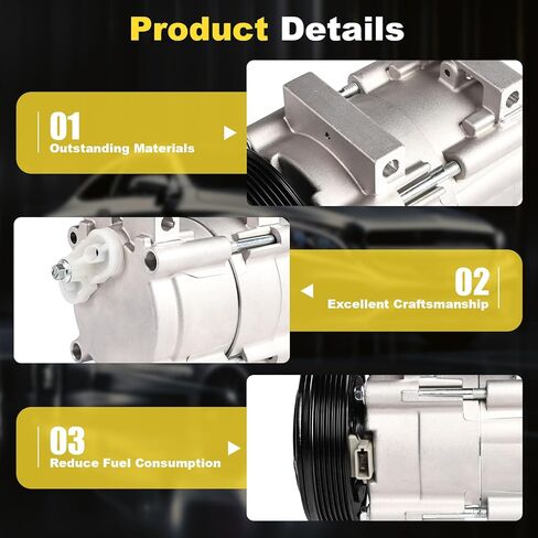 Air Conditioning AC Compressor with Clutch Compatible with 1991-2001 for Ford Explorer 4.0L 1994-2001 for Mazda B3000 3.0L 1998-2001 for M-ercury Mountaineer 4.0L CO101320C in Saudi Arabia