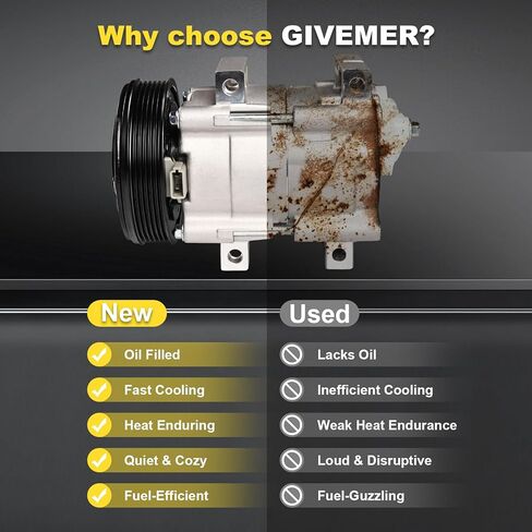Air Conditioning AC Compressor with Clutch Compatible with 1991-2001 for Ford Explorer 4.0L 1994-2001 for Mazda B3000 3.0L 1998-2001 for M-ercury Mountaineer 4.0L CO101320C in Saudi Arabia