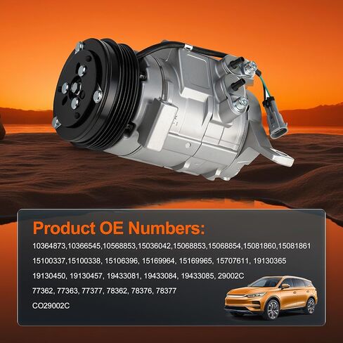 استبدال ضاغط التيار المتردد CO 29002C لكاديلاك إسكاليد 2002-2014، لسيارة تشيفي تاهو أفالانش سوبربان سيلفرادو 1500 5.3L V8 2003-2014، لسيارة جي إم سي يوكون XL، سييرا 2000-2014، #15036042،15068853،15068854 in Kuwait