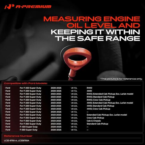 A-Premium 6.8L 7.3L Engine Oil Dipstick Compatible with Ford F-250 F-350 Super Duty 2020-2025, Engine Oil Measuring Rod Dip Stick in Kuwait
