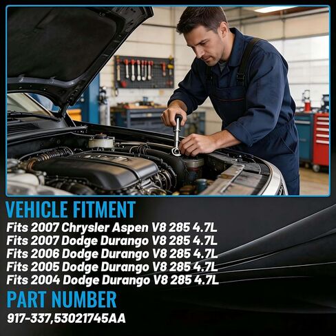 917-337 استبدال أنبوب مقياس زيت المحرك لـ 2004-2007 دودج دورانجو و2007 كرايسلر أسبن V8 4.7L، يستبدل 53021745AA in Kuwait