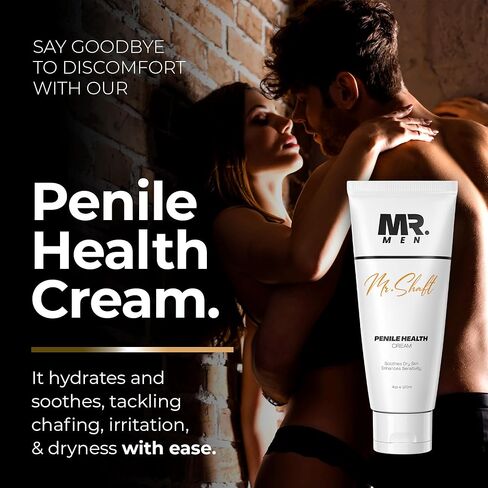 Mr. Men Moisturizing Penile Cream - All Natural Penile Health Creme - Alleviate Chafing & Irritation - Male Moisturizing Gel to Restore Comfort & Confidence - 4 oz in Kuwait