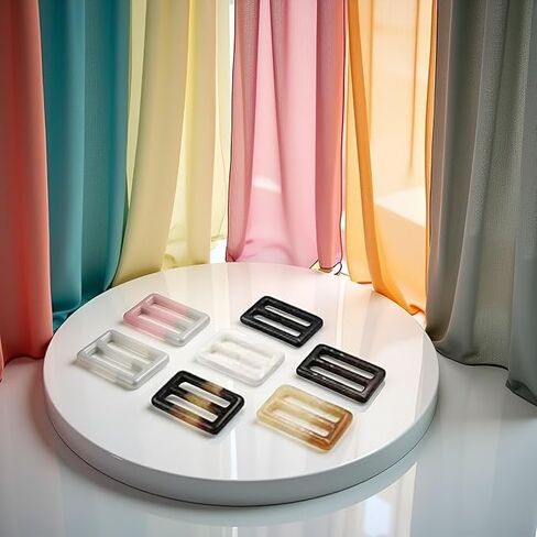 5Pcs 2-Inch Resin Rectangle Buckle Set, Waist Clips for Silk Scarves, Neckerchiefs, Clothing (Random Colors) in Saudi Arabia