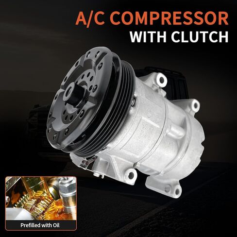 Air Conditioner AC Compressor with A/C Clutch,Fits for Toyota Yaris 1.5L 2007 2008 2009 2010 2011 2012, AC Compressor, Replaces 883105248, 8831052480, 8831052481 in Saudi Arabia