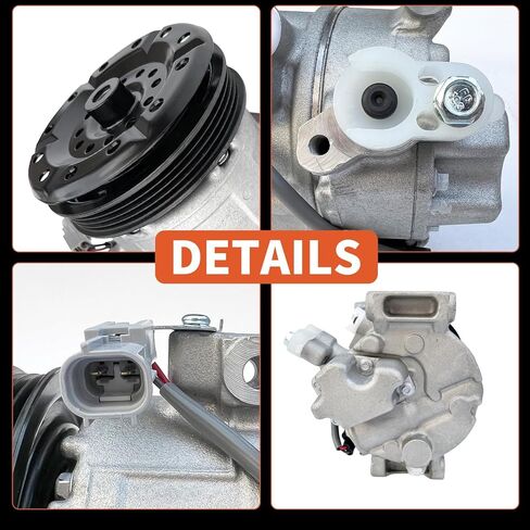 Air Conditioner AC Compressor with A/C Clutch,Fits for Toyota Yaris 1.5L 2007 2008 2009 2010 2011 2012, AC Compressor, Replaces 883105248, 8831052480, 8831052481 in Saudi Arabia