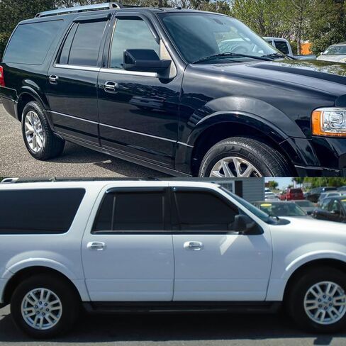 نافذة دخانية ملونة، واقيات مطر، واقي للتهوية، غطاء منحرف متوافق مع Ford Expedition 1997-2007 in Kuwait