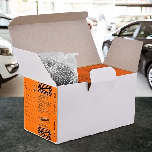 ORANGE - Genuine Versa-Tag Orange Key Tags, Self-Protecting (250 tags per box with "Chrome" plated steel rings) in Saudi Arabia