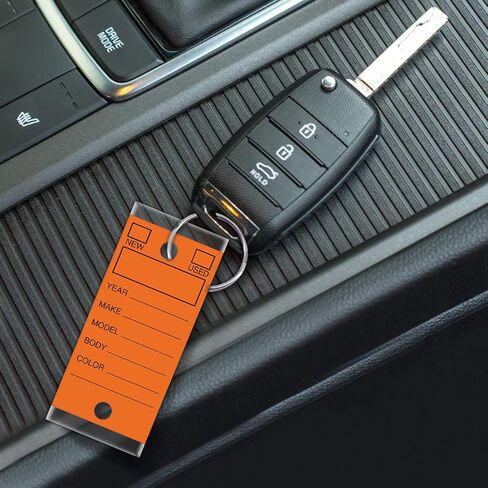 ORANGE - Genuine Versa-Tag Orange Key Tags, Self-Protecting (250 tags per box with "Chrome" plated steel rings) in Saudi Arabia