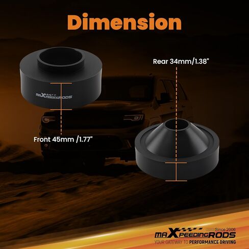 maXpeedingrods 2" Front & 1" Rear Lift Leveling Kit for Jeep Wrangler JK 2007-2018 in Kuwait