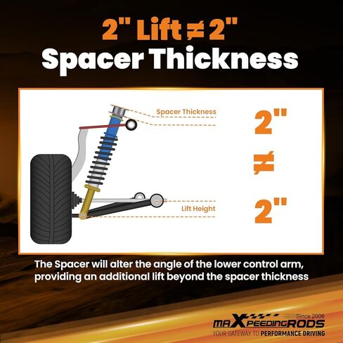 maXpeedingrods 2" Front & 1" Rear Lift Leveling Kit for Jeep Wrangler JK 2007-2018 in Kuwait